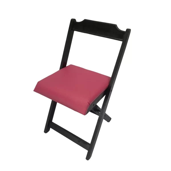 Conjunto Mesa Dobrável 70x70 com 4 Cadeiras Estofadas - Rosa